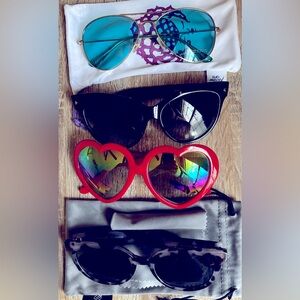 Group of 4 Sunglasses: RainbowOPTX, SOJOS, and zeroUV